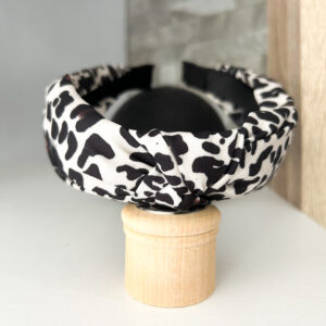 Knotted alice band- leopard