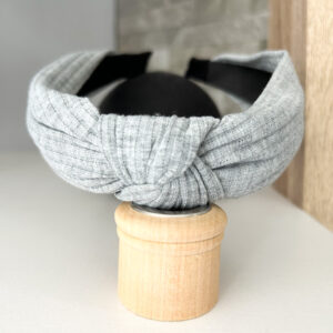 Knotted alice band-grey striped