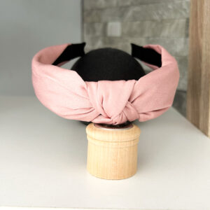 Knotted alice band- pink