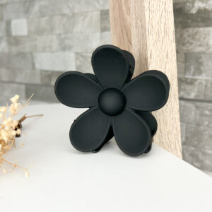 Flower claw clip- black