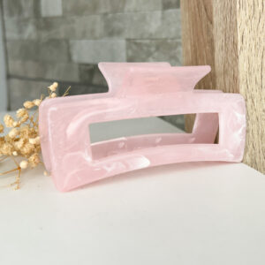 Claw clip- pink marble square