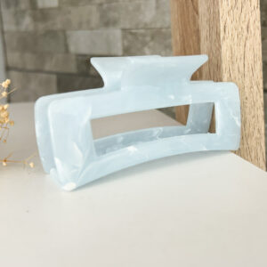 Claw clip-blue square marble