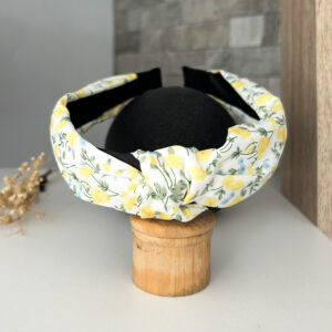 Knotted alice band-yellow floral