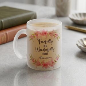 Frosted mug-fearfully & wonderfully made