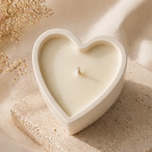 Heart shaped candle