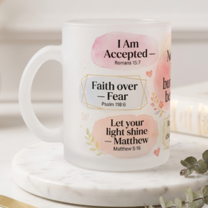 Frosted mug- pastel devotional
