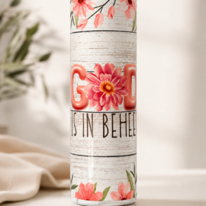 600ml stainless steel skinny tumbler-God is in beheer