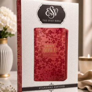ESV Pink Floral Faux Leather Standard Bible with Zip