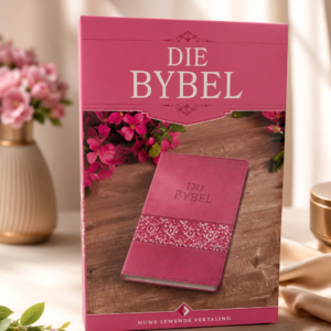 NLV Pienk Glinster Kunsleer Standaard Bybel Met Duimgrepe