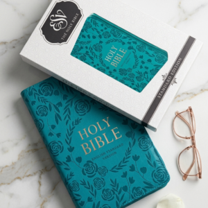 ESV Turquoise Faux Leather Standard Bible Thumb Indexed With Zip