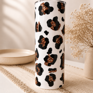 Skinny tumbler-leopard print