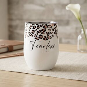 Egg shape tumbler-fearless leopard