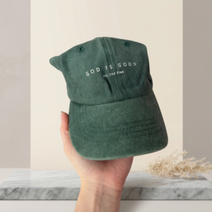 Green hat-God is good
