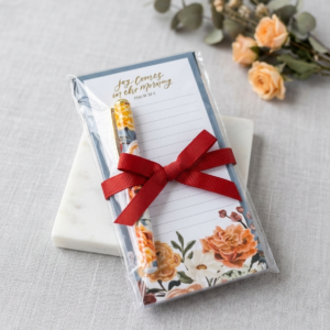 Joy Comes in the Morning Magnetic Notepad with Pen