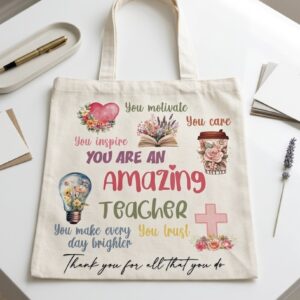 34x35 cm Tote bag-amazing teacher