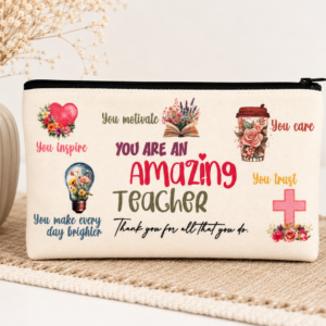 Amazing teacher zipper bag