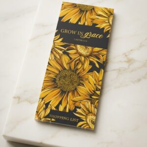 Grow in Grace Sunflowers Magnetic Notepad