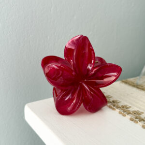 Floral claw clip-marroon